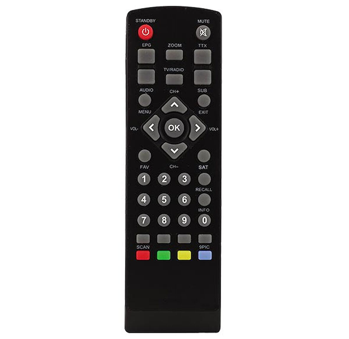 WEKO KR KORAX MINI BOX TKGS*HİREMCO MİNİ SD WISE*GOLDMASTER*DIGIMASTER HECTOR UYDU KUMANDASI*SNR1215A