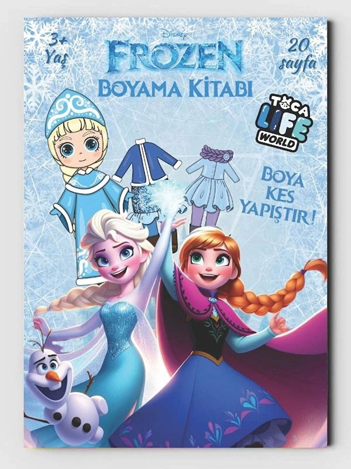 Frozen Toca Boca Boyama Kitabı (Taç Hediyeli) (20 Tam Sayfa Resimli Boyama Kitabı)