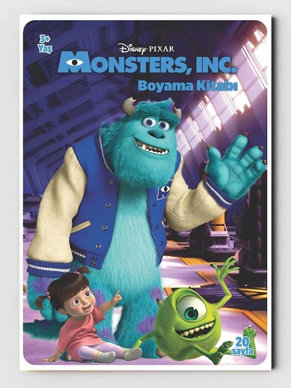 Sevimli Canavarlar (Monsters Inc) Boyama Kitabı (20 Tam Sayfa), (Sticker Hediyeli)