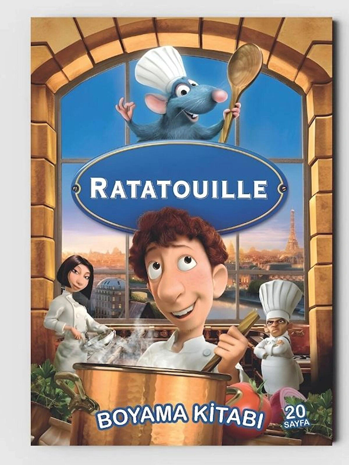 Ratatuy Temalı, Çocuklar İçin Boyama Kitabı (20 TAM SAYFA RESİMLİ BOYAMA KİTABI)