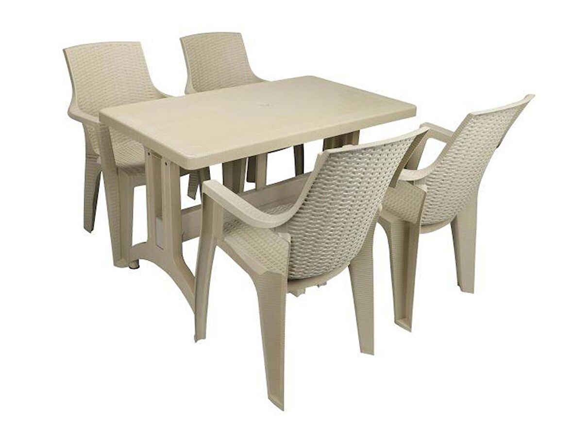 Mandella Zeugma 70x120 4 Kişilik Nibras Koltuk Masa Takımı Çölbeji