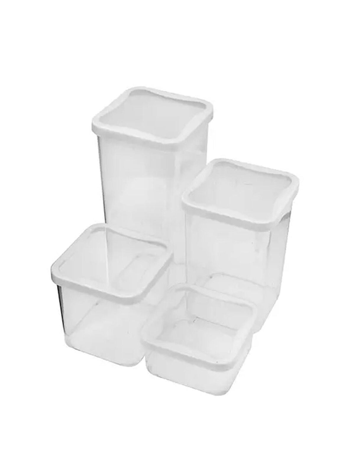 4lü Erzak Kabı Elegant 430ML-900ML-1400ML-1900ML