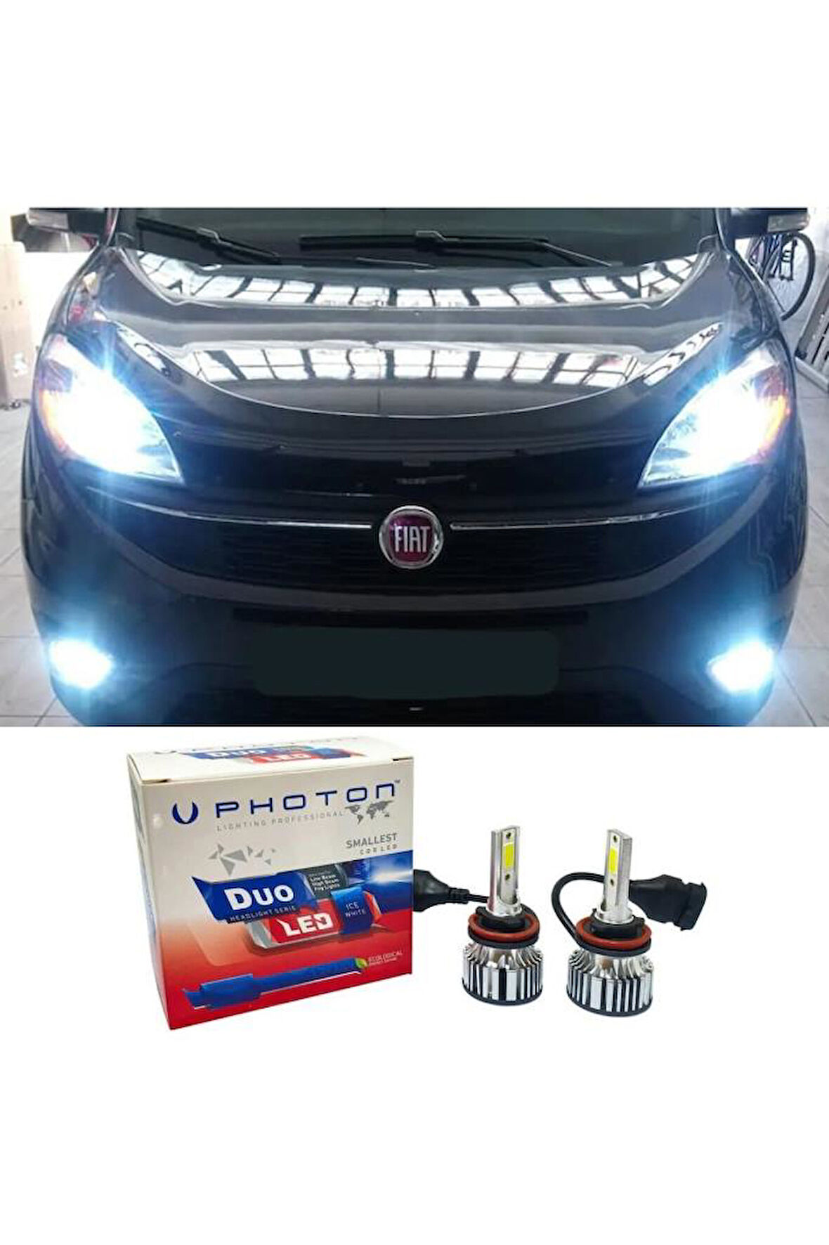 Fiat Doblo D4 Led Xenon Uyumlu Uzun Far Ampulü H7 Duo Yeni Seri Beyaz 2015-2023