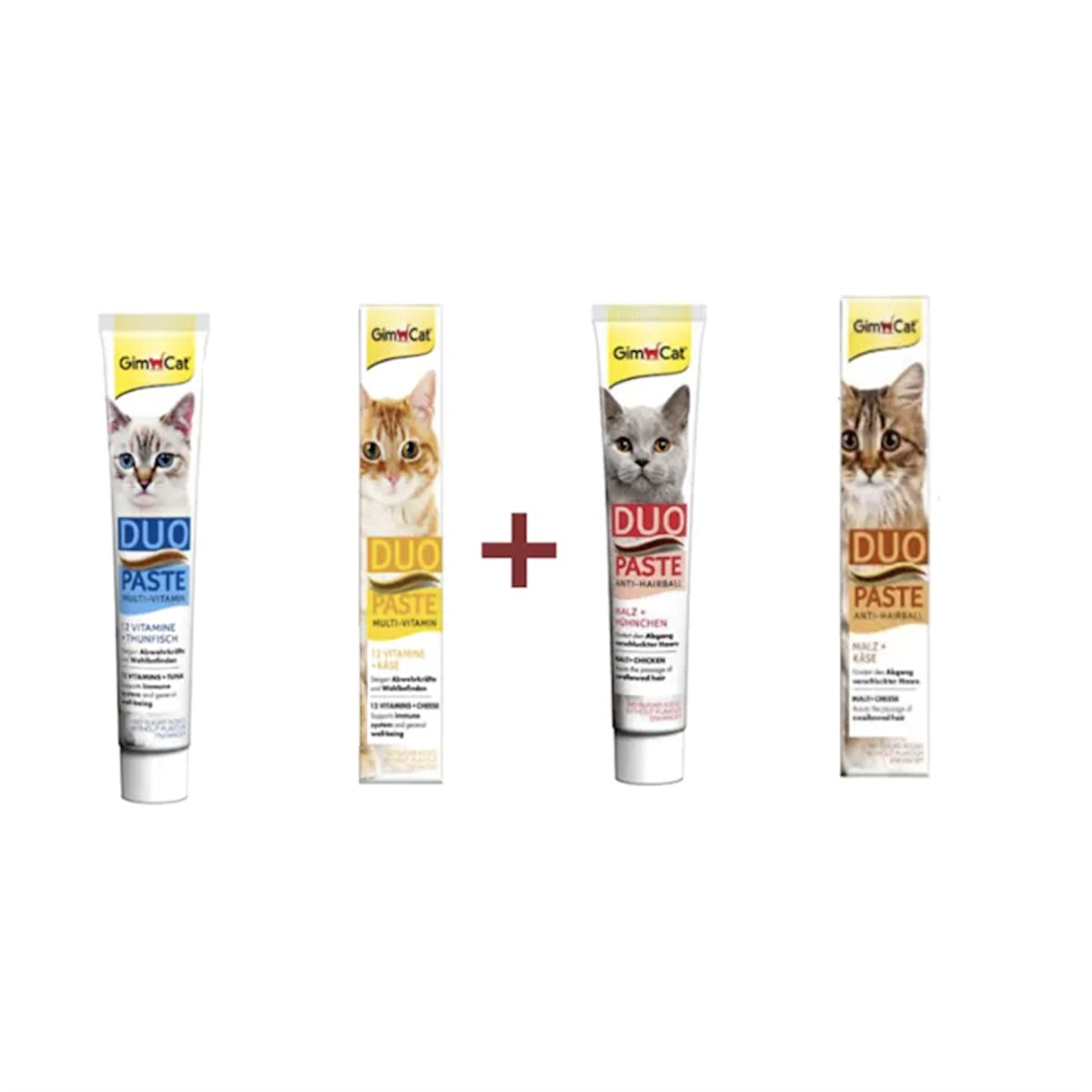 GimCat Duo Paste Multivitamin + Gimcat Duo Paste Malt Kedi Macunu  50 gr