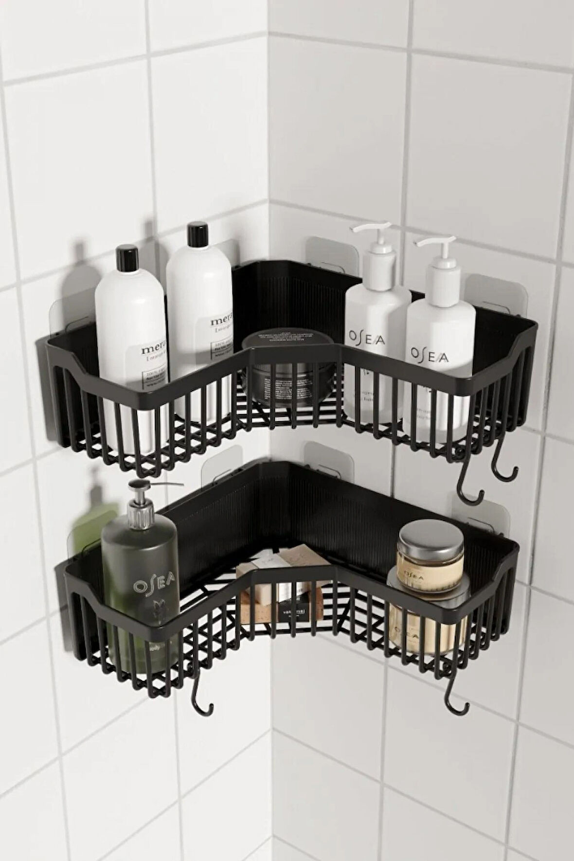 Duş Banyo Mutfak Köşesi Düzenleyici Organizer 1 Adet Siyah
