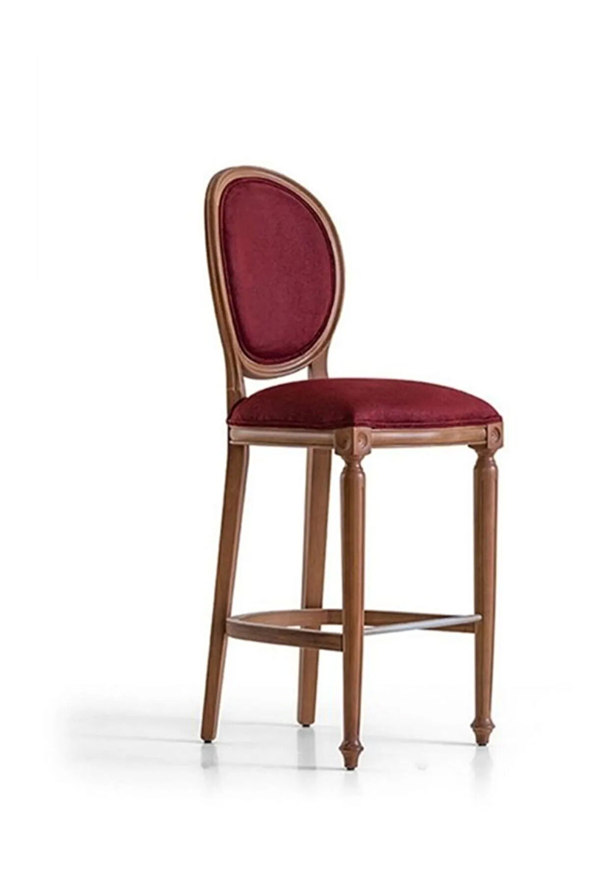 Madalyon Ahşap Bar Sandalyesi