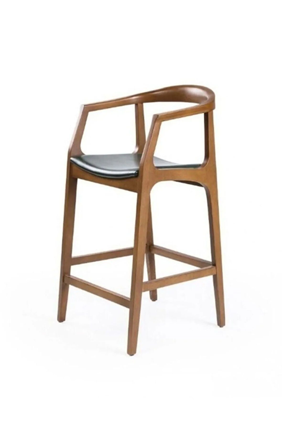 Helsinki İskandinav Ahşap Bar Sandalyesi