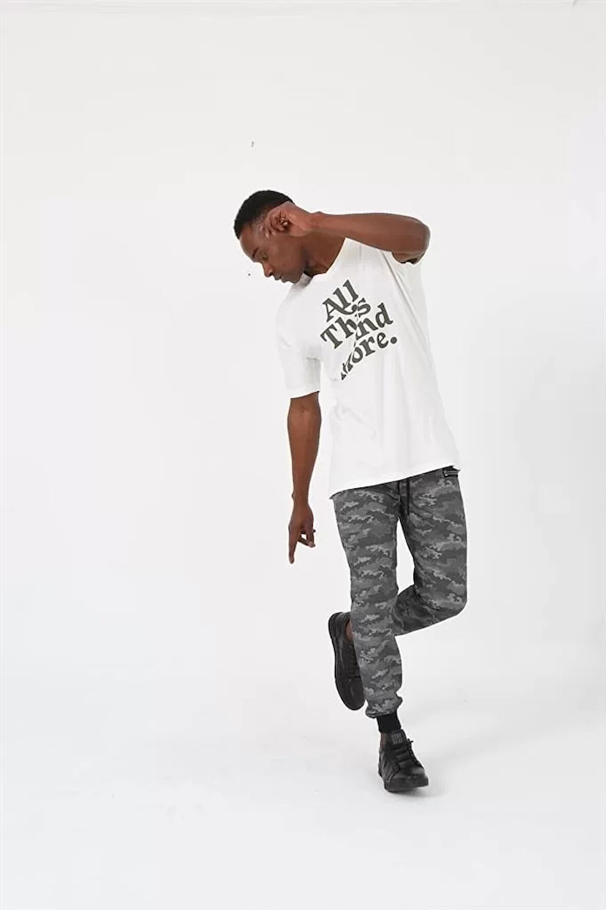 Erkek Pamuk Alt Eşofman Gri