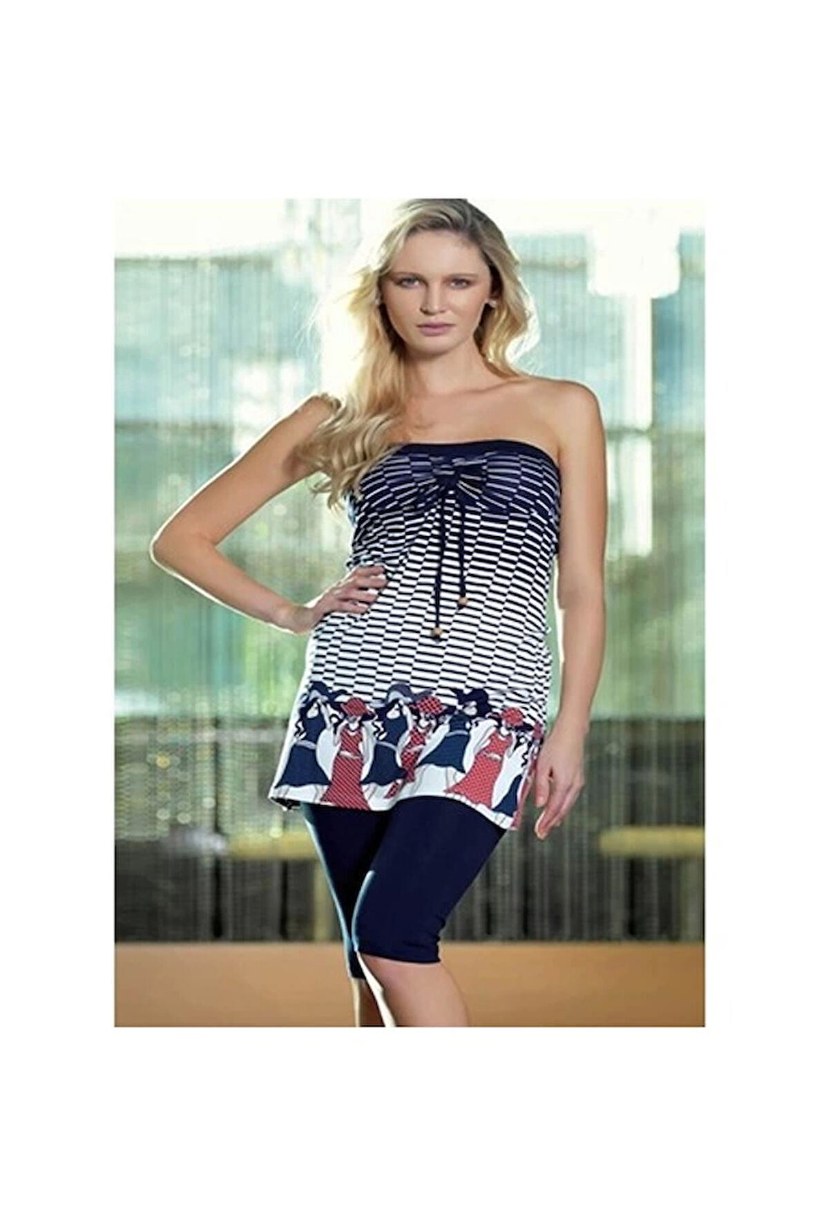 Berrak kadın Taytlı pano desenli takım