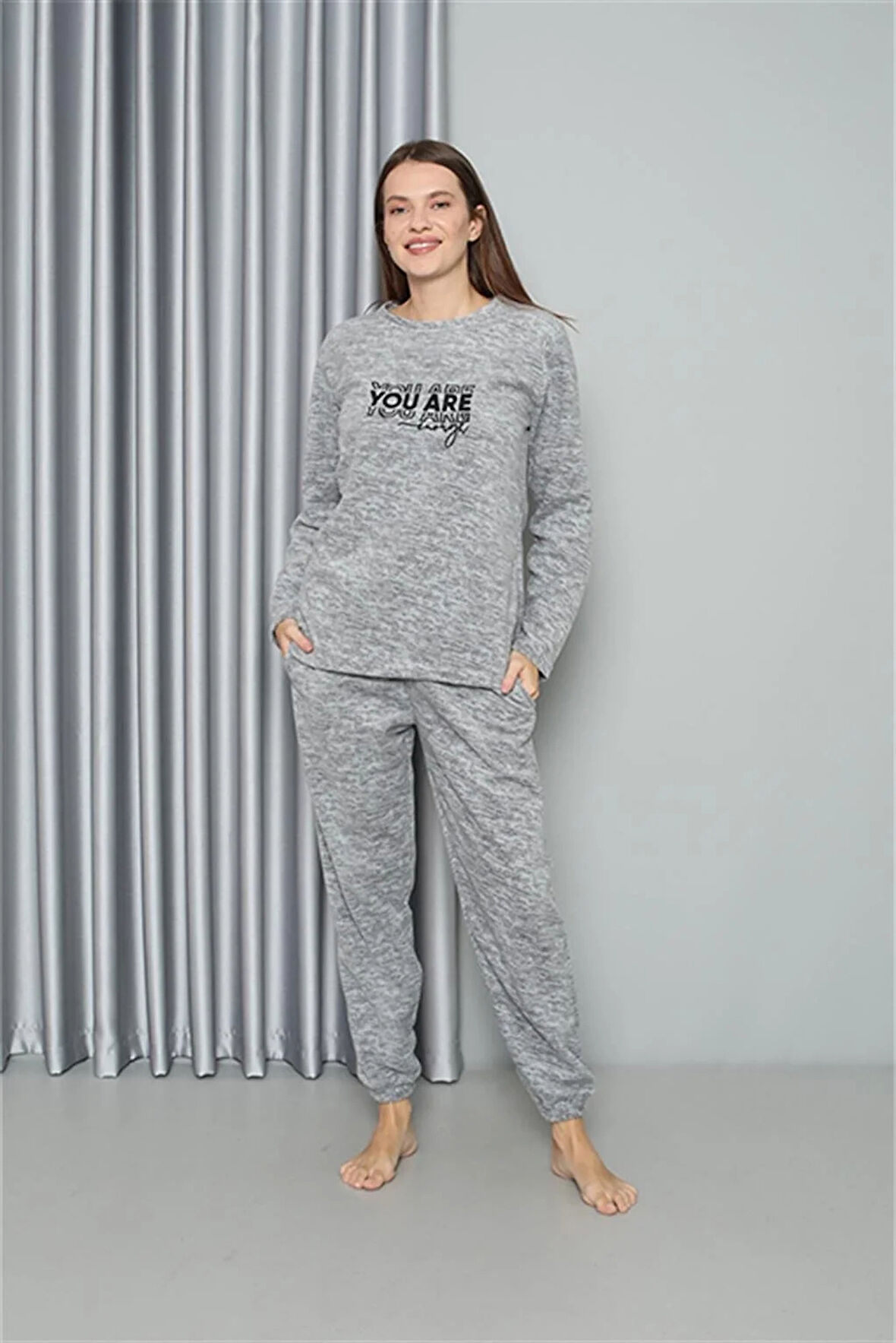 Polar Kadın Pijama Takımı Gri