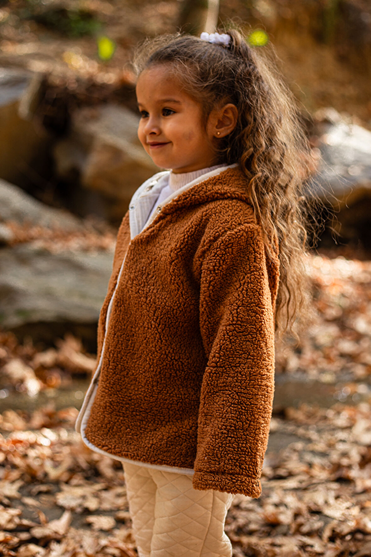 Heritage Puffy Astarlı Peluş Bebek Çocuk Ceket - Kopüşonlu Peluş Mont - ZTPUFCEKET