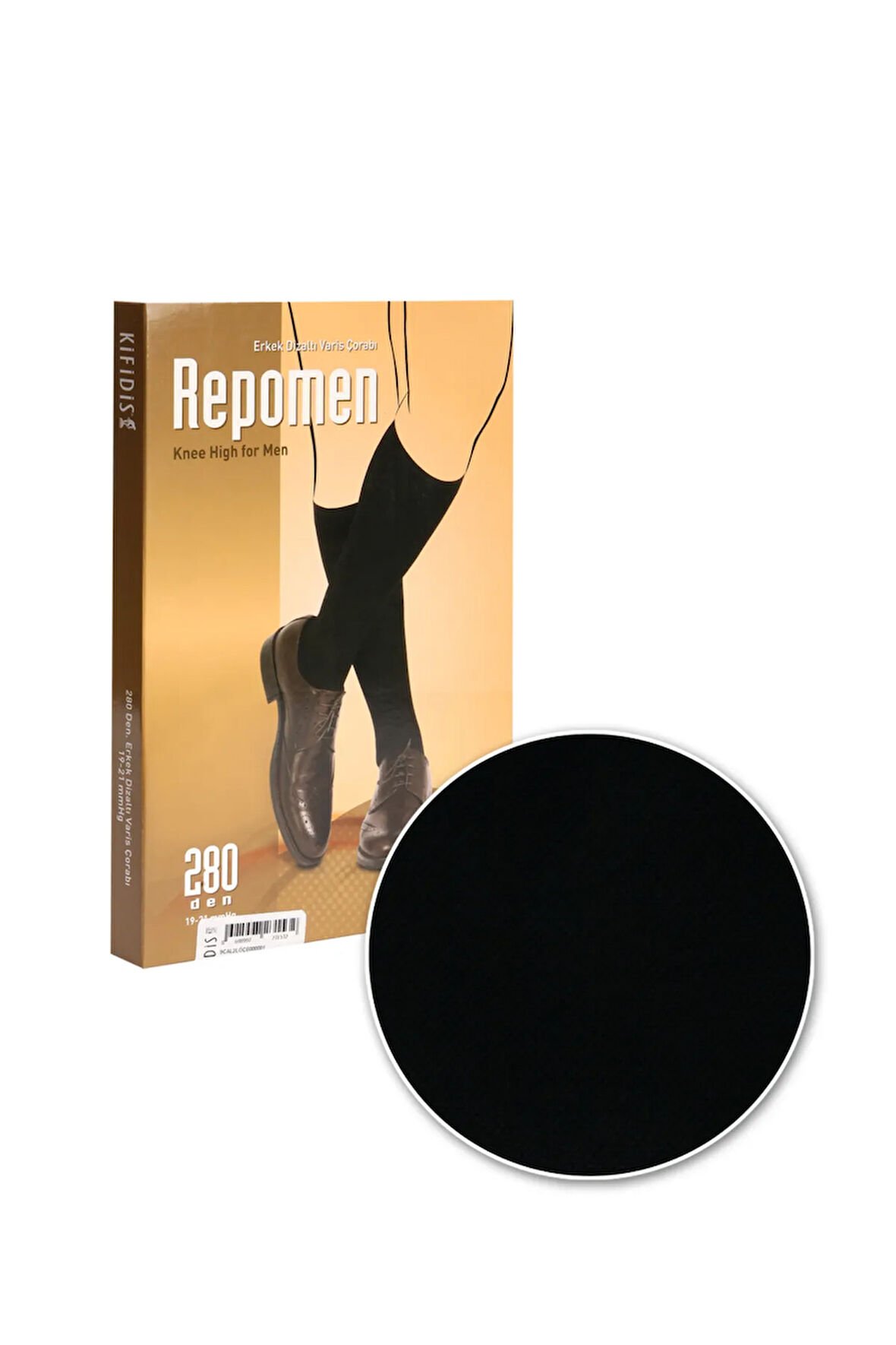 280 Den. 19-21 Mmhg Erkek Diz Altı Varis Çorabı (REPOMEN)