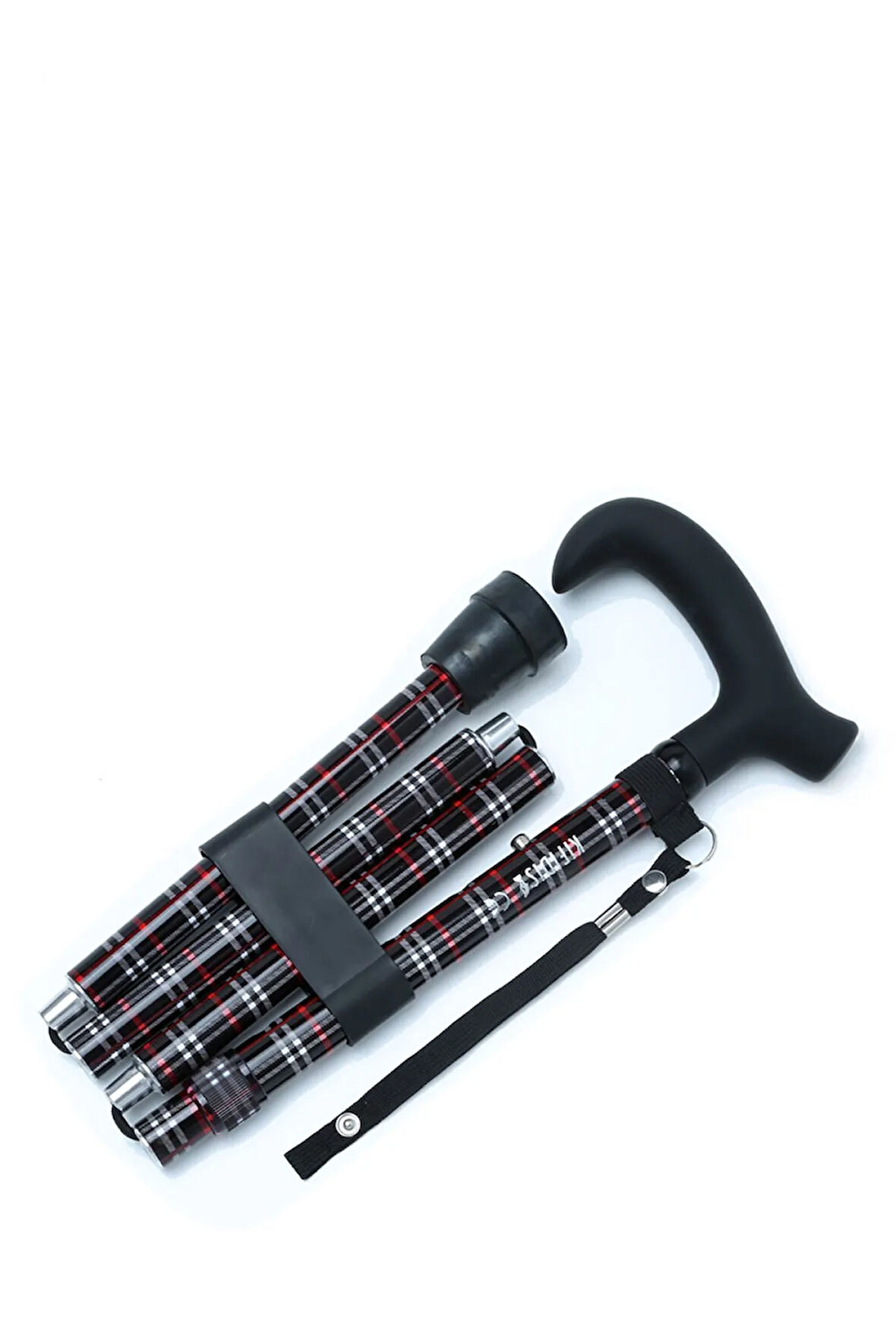 GB845 Desenli Katlanır Baston Ekose Desenli