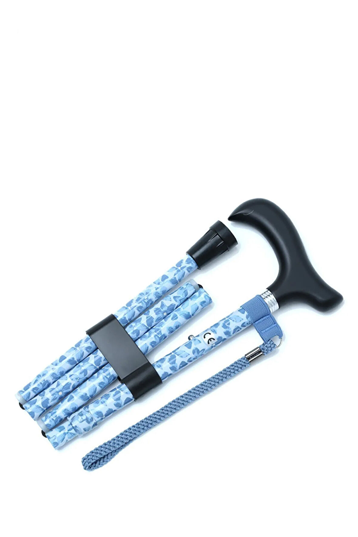 MF606 Katlanır Baston B044-8449-1 Mavi Çiçekli