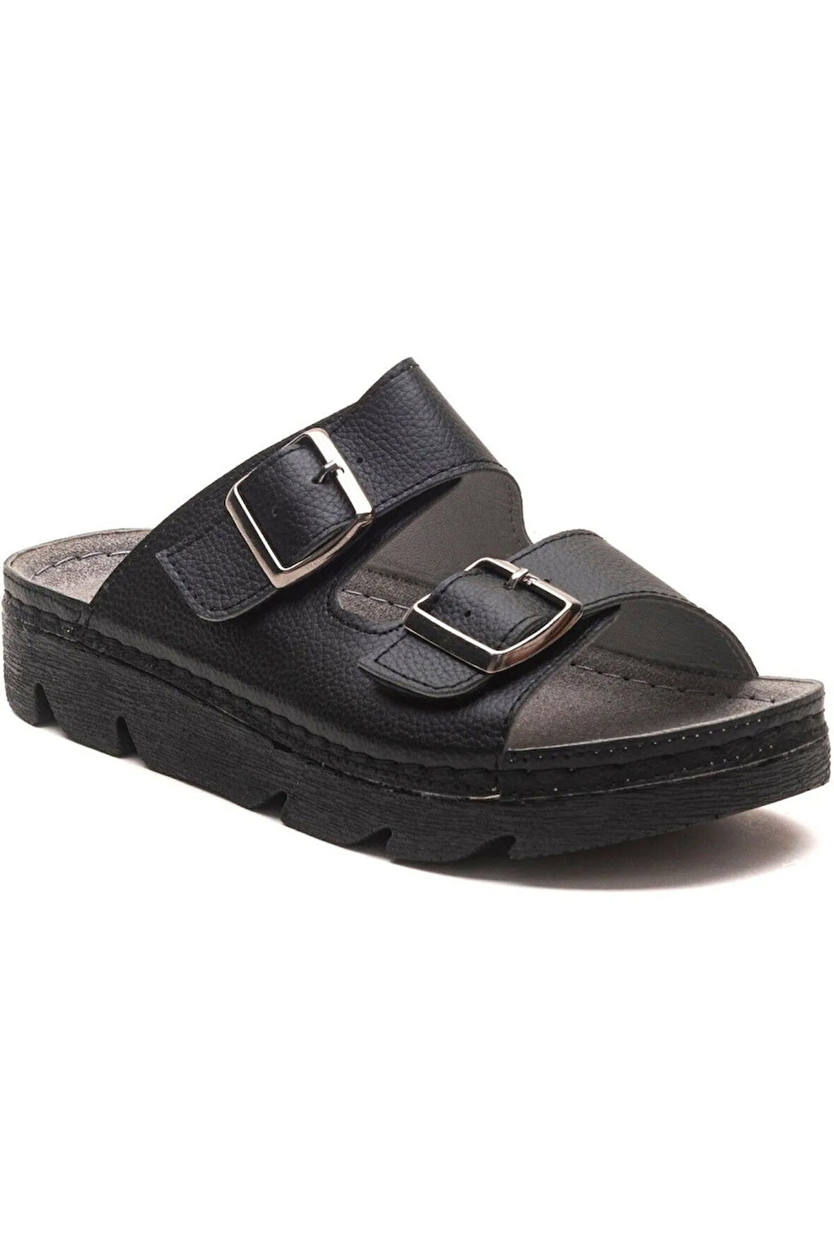 Zenne Kadın Anatomik Deri Terlik