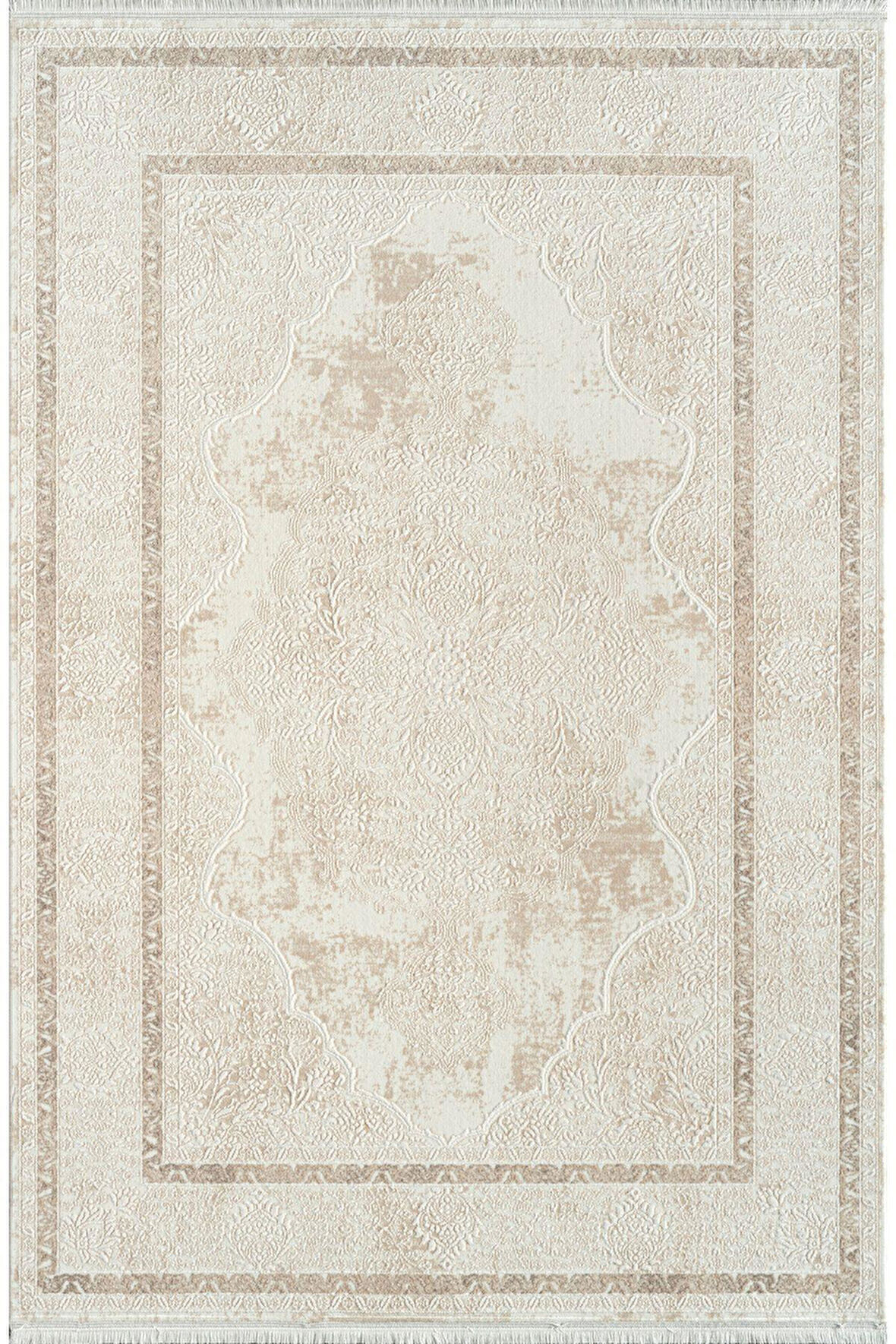 Royal Halı Momento ZV06A Krem Vizon Akrilik Yumuşak Dokulu Klasik Motifli Halı