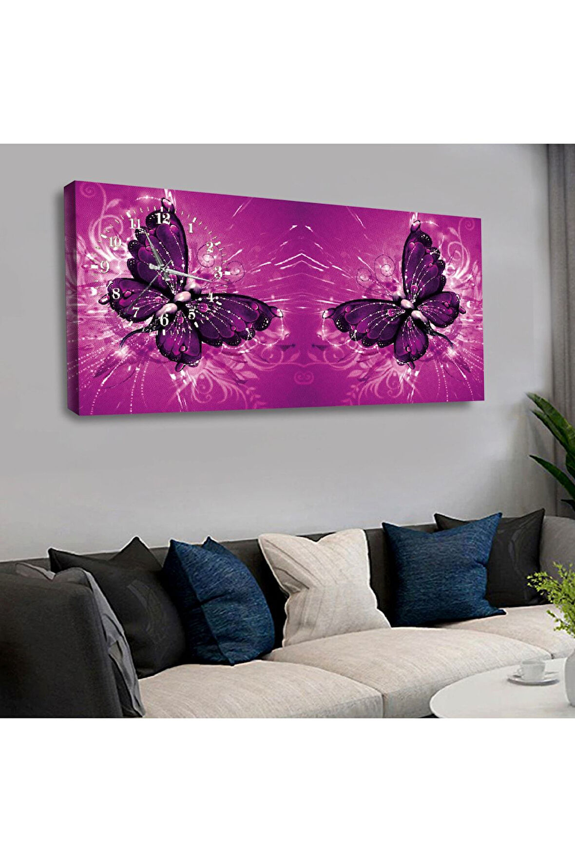 Zevahir 120x60 Cm Saatli Kanvas Tablo Kvs141