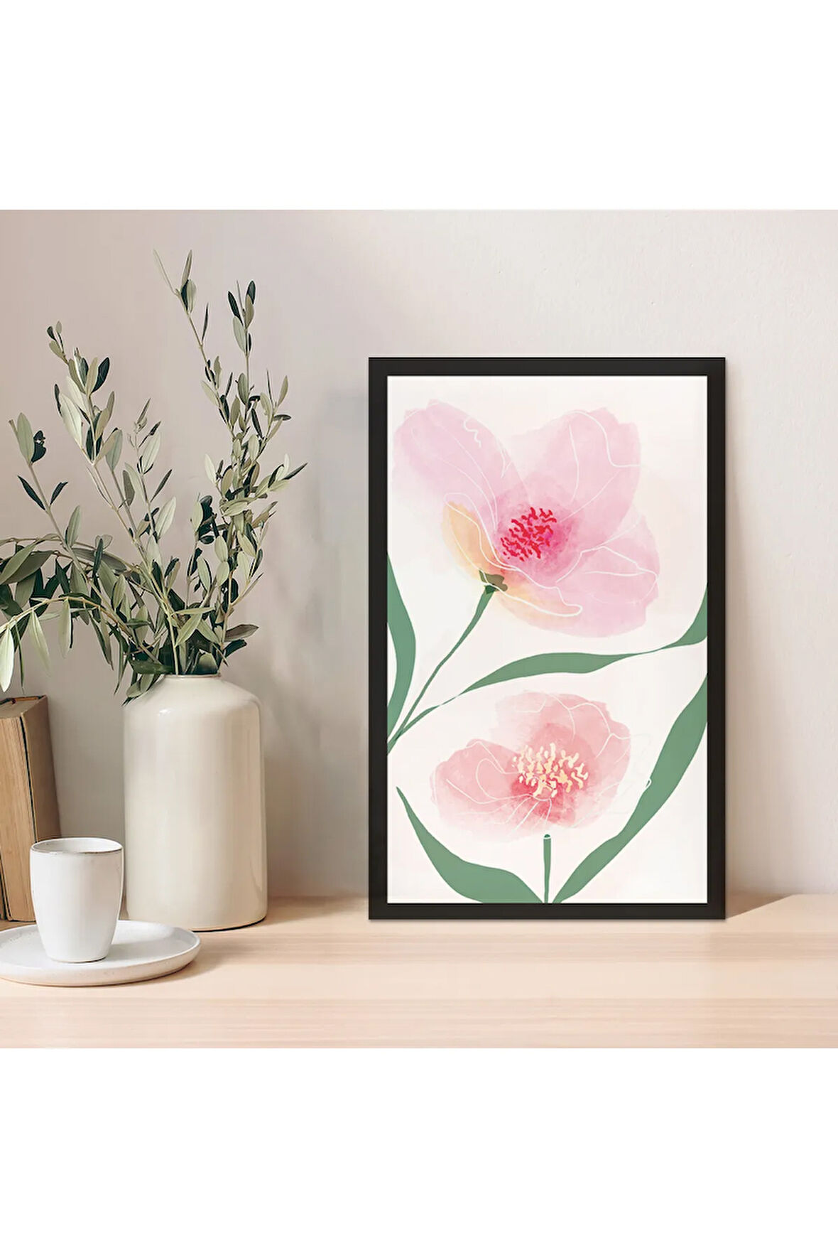1 Adet Antrasit Mdf Zeminli Gümüş Spiral Mdf Çerçeve Görünümlü Mdf Tablo