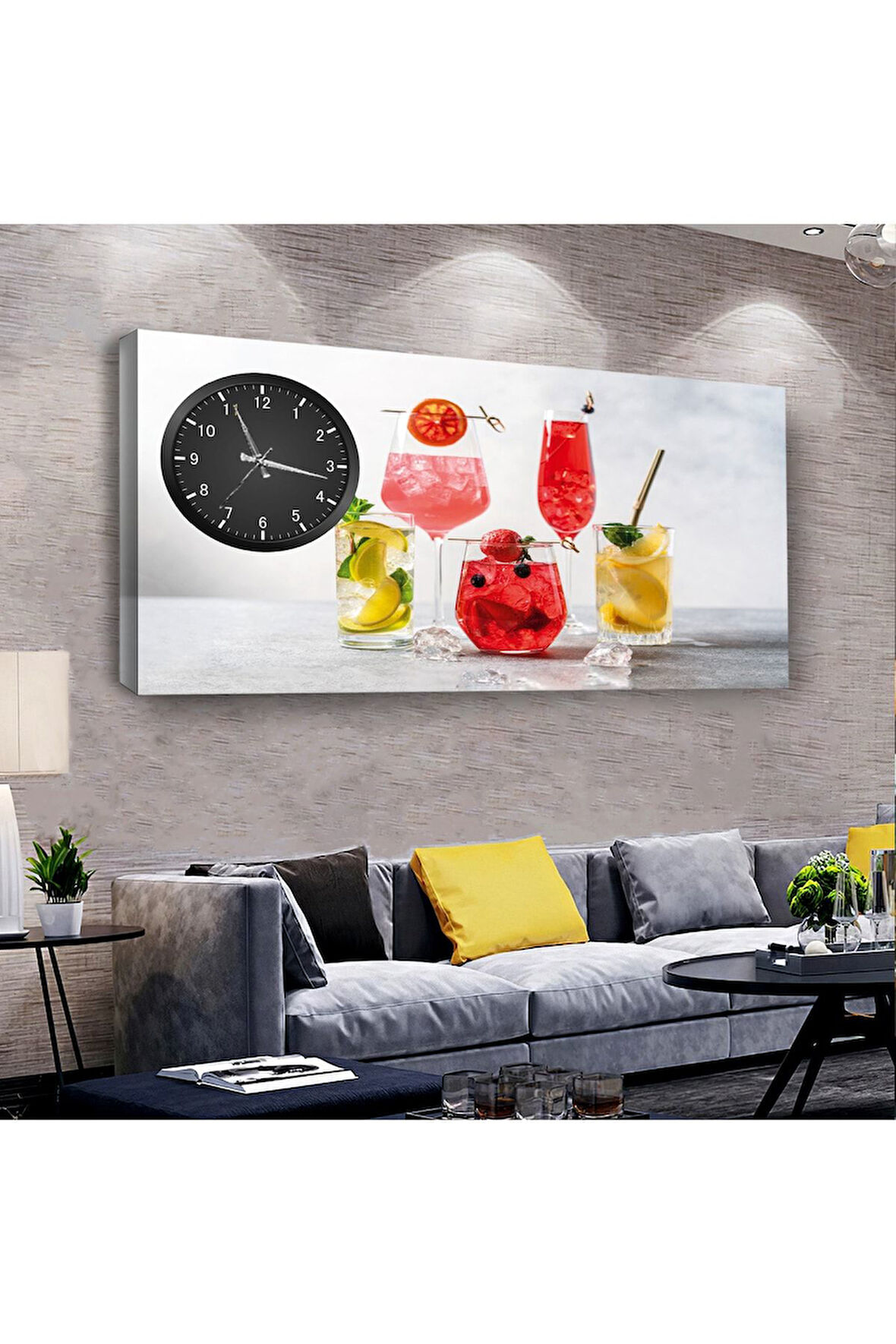 Mojito 100 X 50 Cm Saatli Kanvas Tablo