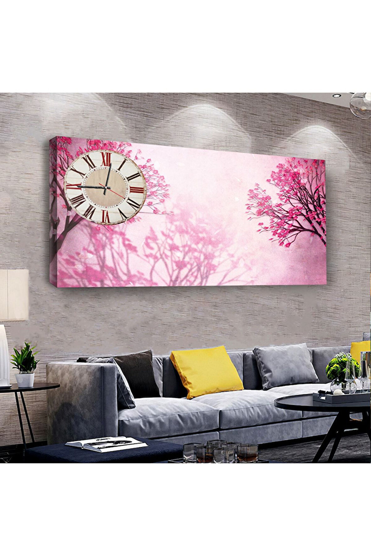 Ilkbahar 100 X 50 Cm Saatli Kanvas Tablo
