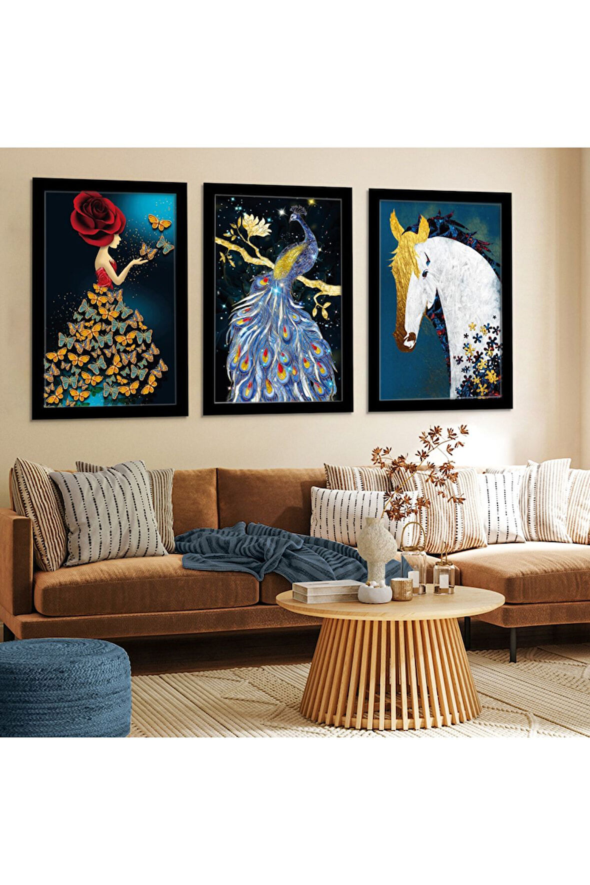 Siyah Ahşap Çerçeveli Modern Tablo