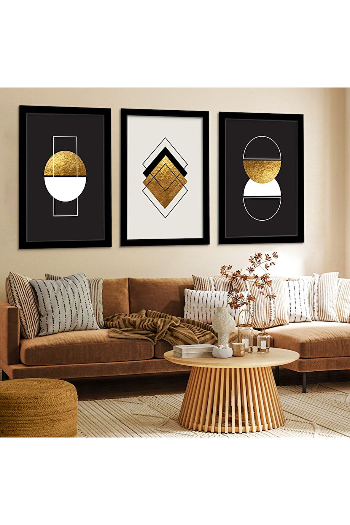 Siyah Ahşap Çerçeveli Modern Tablo
