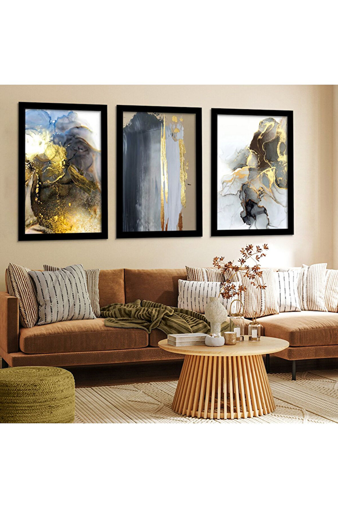 Siyah Ahşap Çerçeveli Modern Tablo
