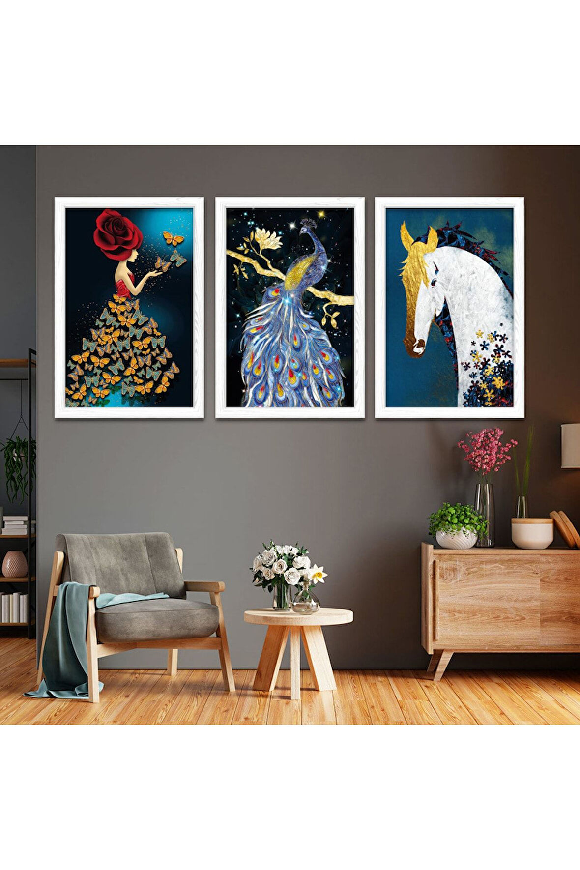 Siyah Ahşap Çerçeveli Modern Tablo