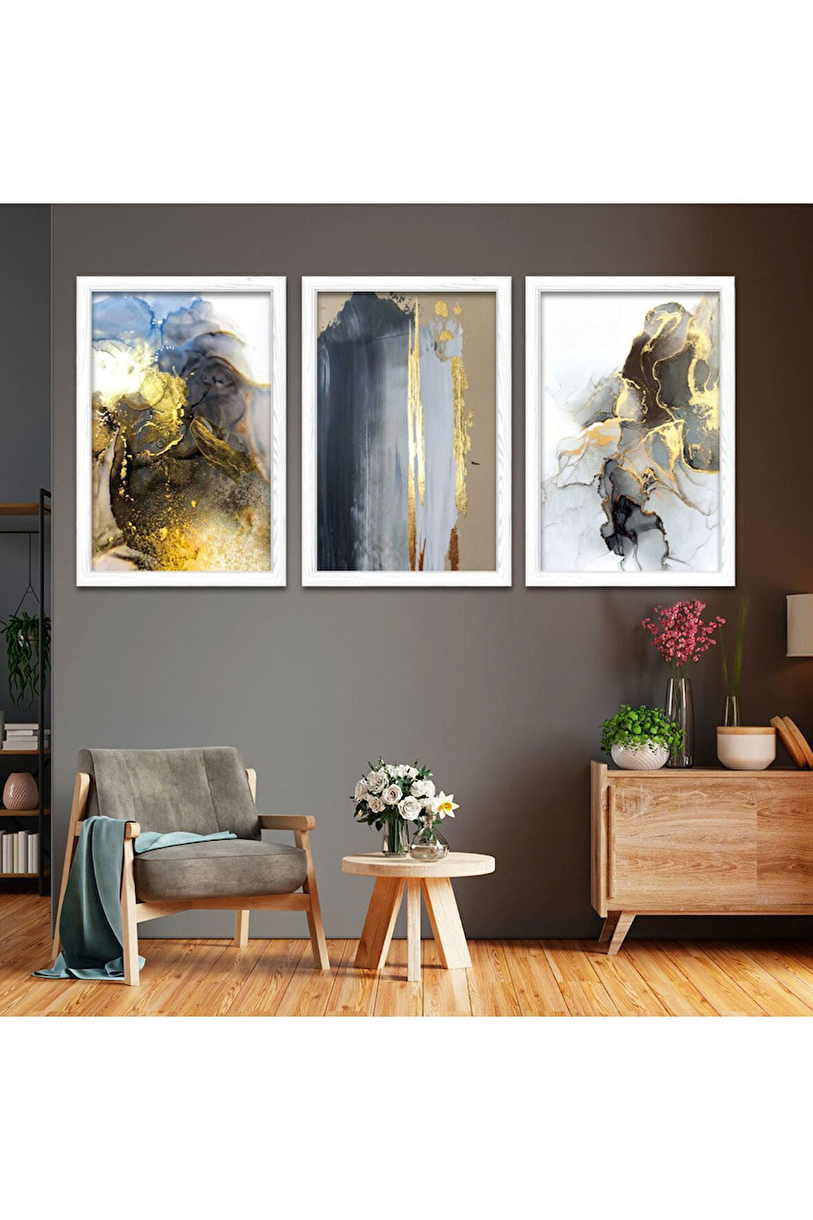 Siyah Ahşap Çerçeveli Modern Tablo