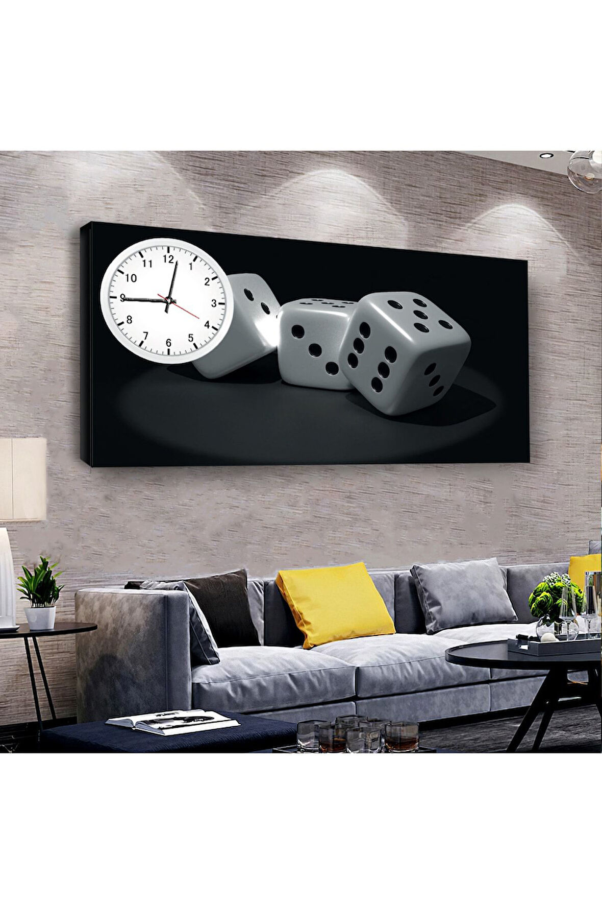 Zar 120 X 60 Saatli Kanvas Tablo