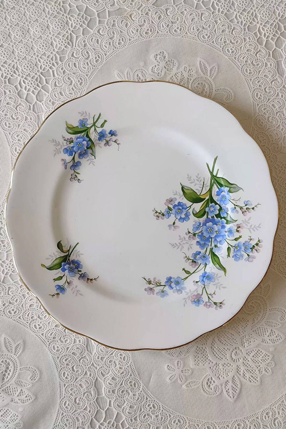 Forget Me Not  Vintage Pasta Tabağı 16 cm