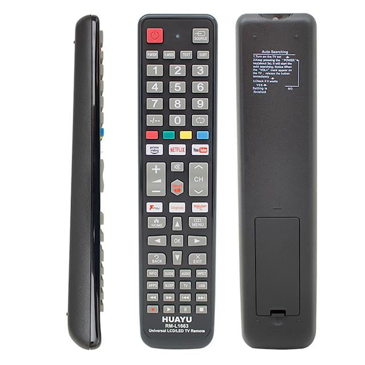 Huayu Rm-l1663 Netflix-youtube-prime Video-google Play Tuşlu Universal Lcd Led Tv Kumandası