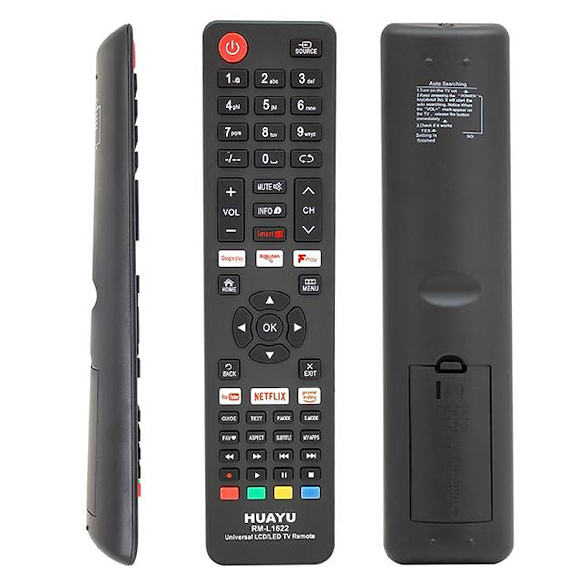 Huayu Rm-l1622 Netflix-youtube-prime Video-google Play Tuşlu Universal Lcd Led Tv Kumandası
