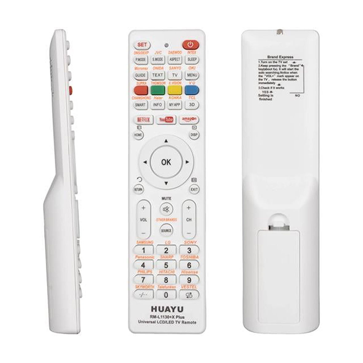 Huayu Rm-l1130+x Plus Beyaz Universal Lcd Led Tv Kumanda