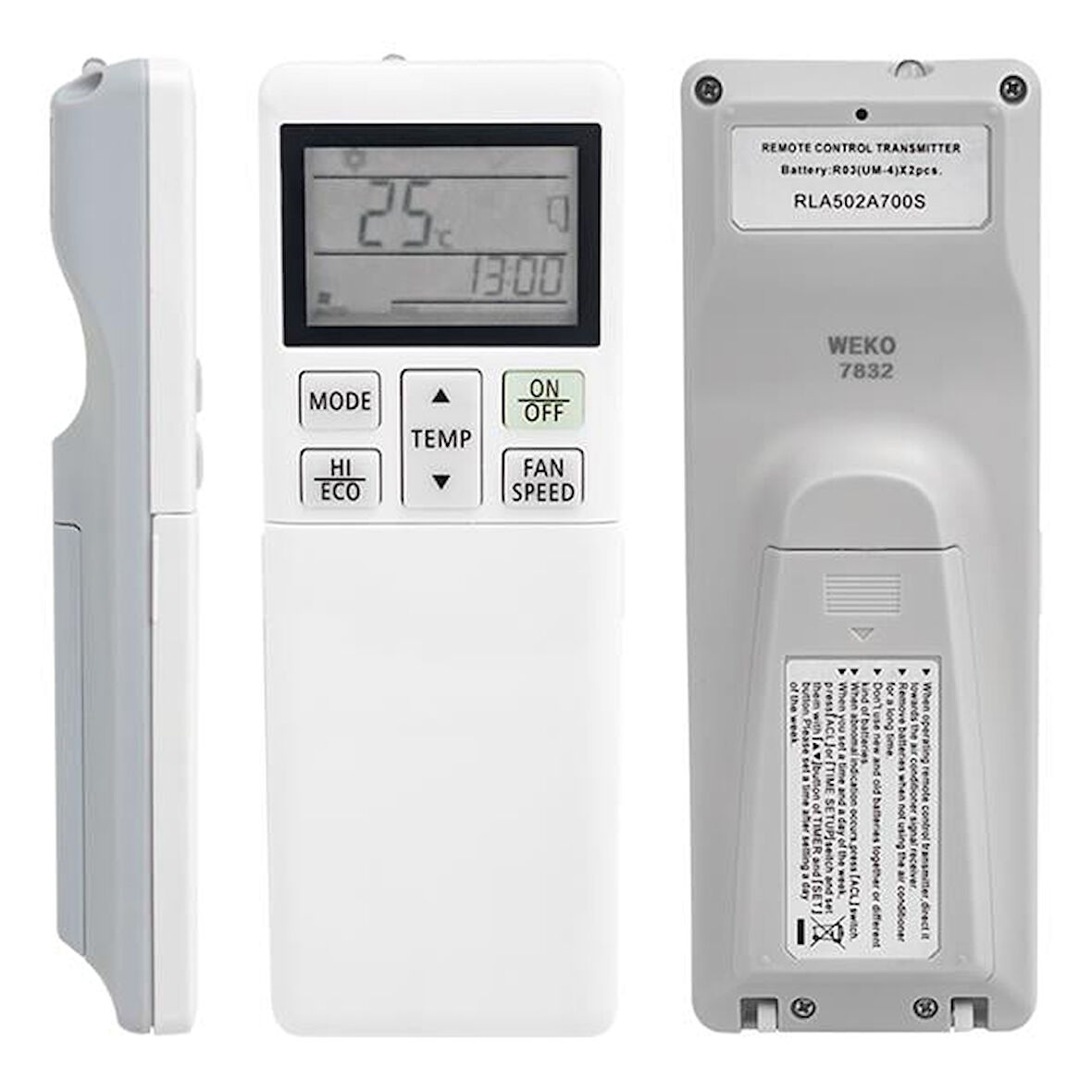 Mitsubishi Rla 502a700s Klima Kumandası