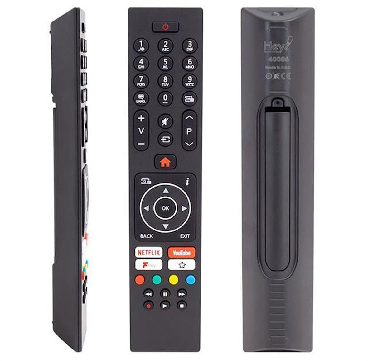 Hey Vestel Netflix Youtube Play Tuşlu Yazısız Lcd Led Tv Kumanda