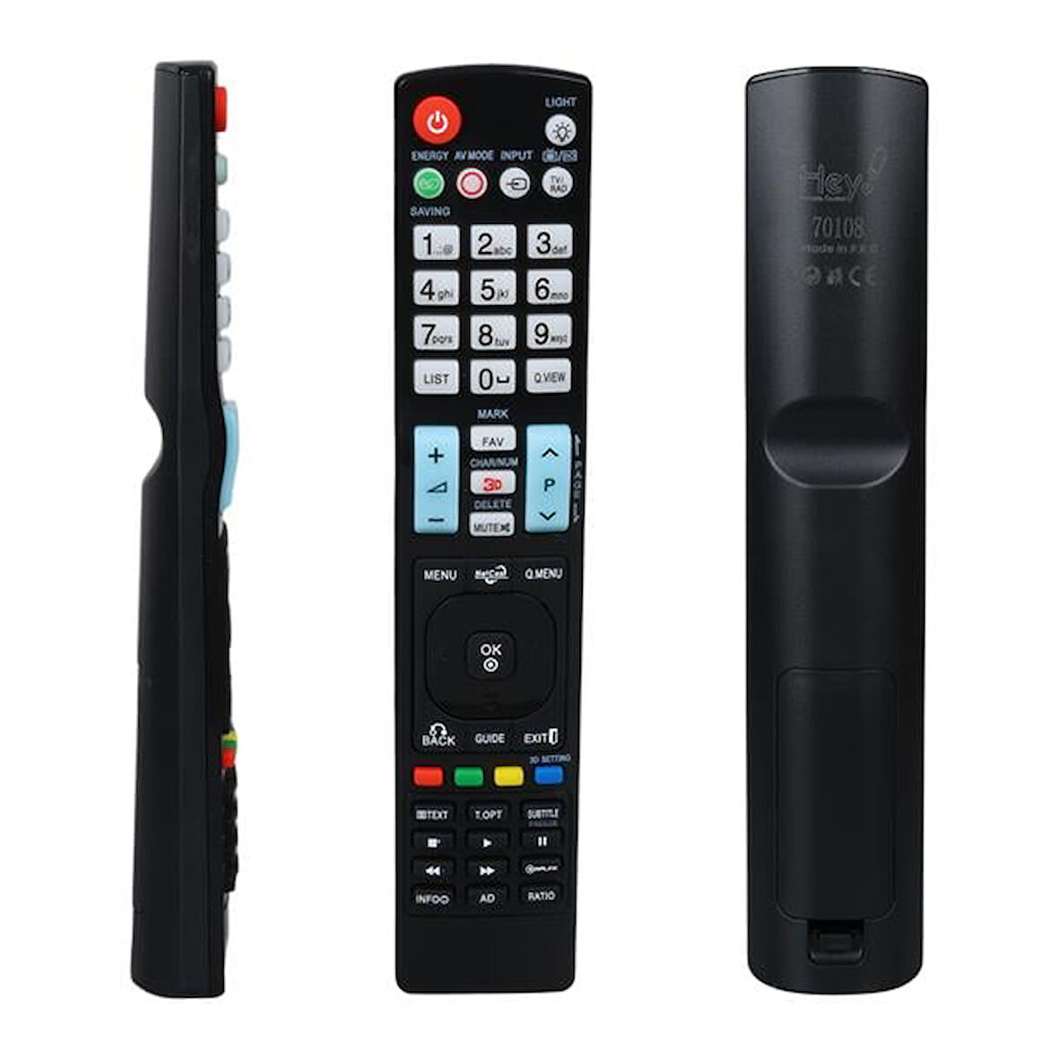 Hey Rm-l999 Küçük Kalıp Lg Netcast Tuşlu Yazısız Lcd Led Tv Kumanda (rc0999)