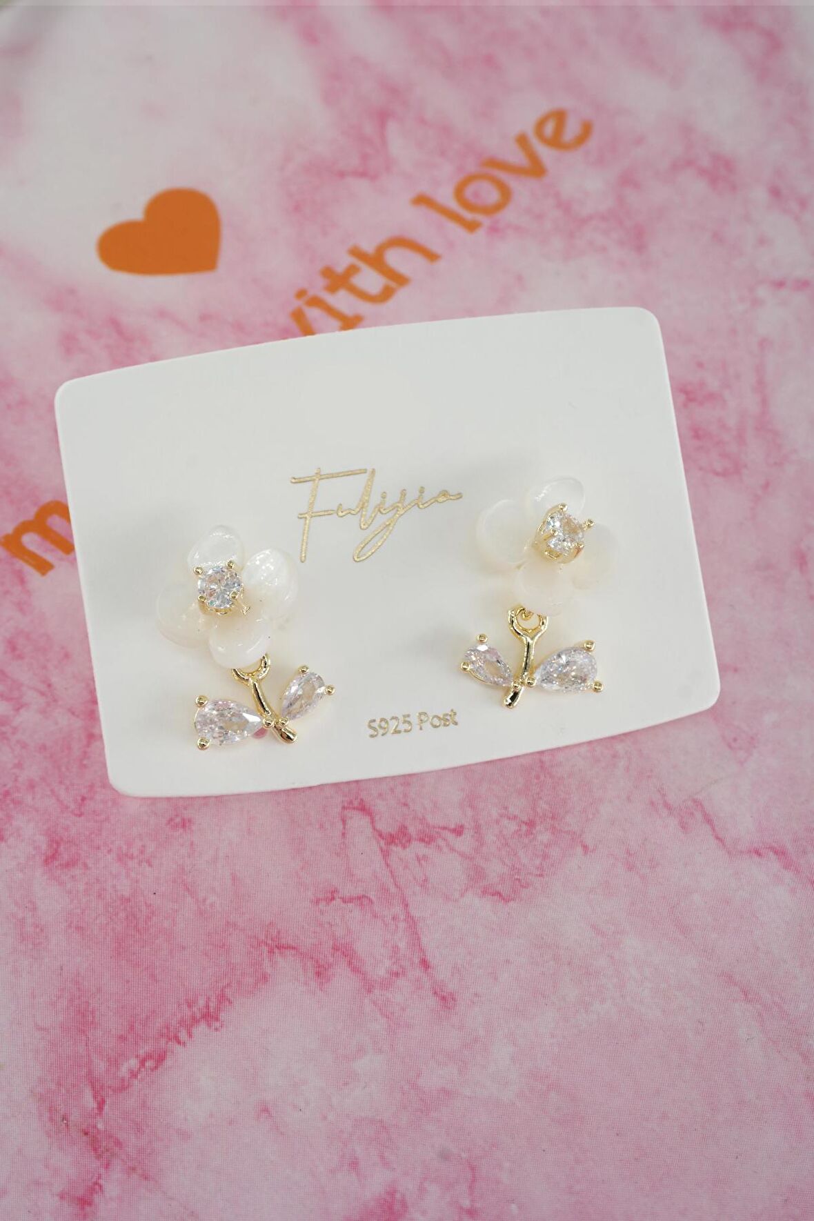 Kadın Vip Seri Baget Zirkon Taşlı  925 Ayar Gümüş Klipsli Küpe Seti