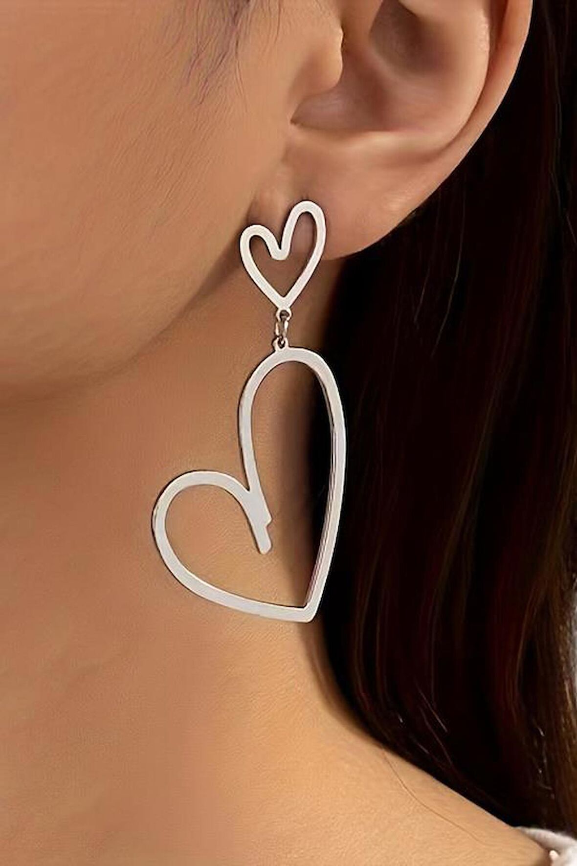 Kadın Özel Tasarım Kalp Figürlü Küpe 001