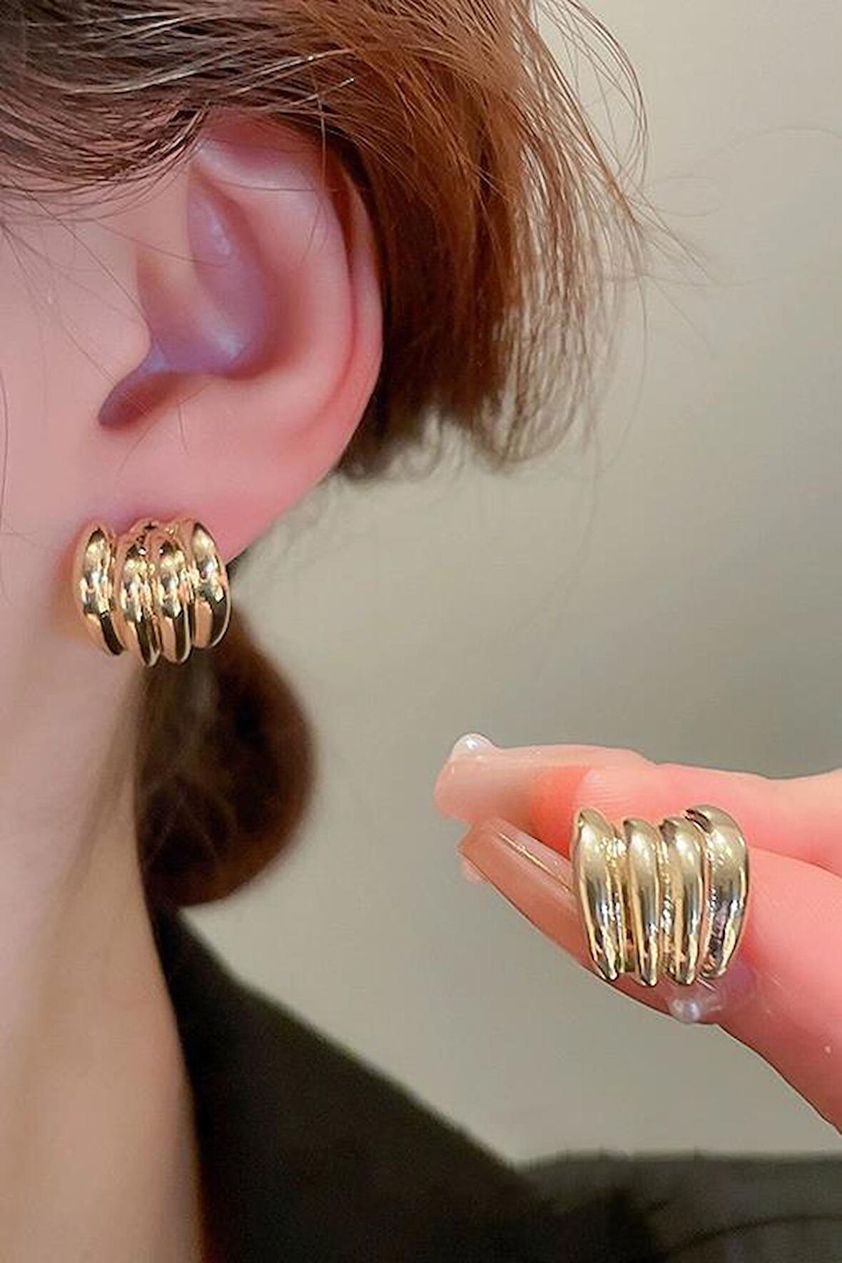 Kadın Özel Tasarım 1.5 cm Küpe