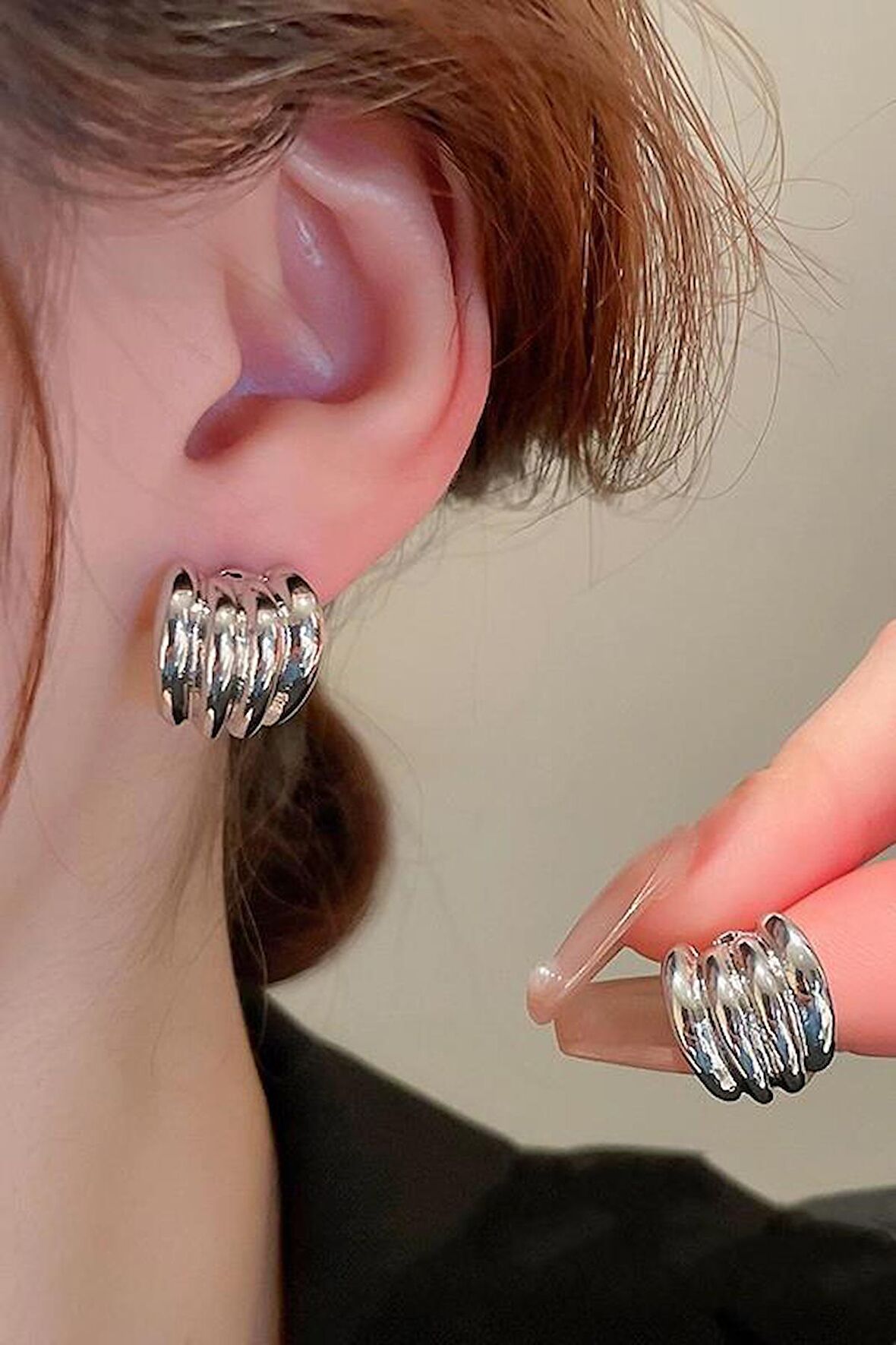 Kadın Özel Tasarım 1.5 cm Küpe-