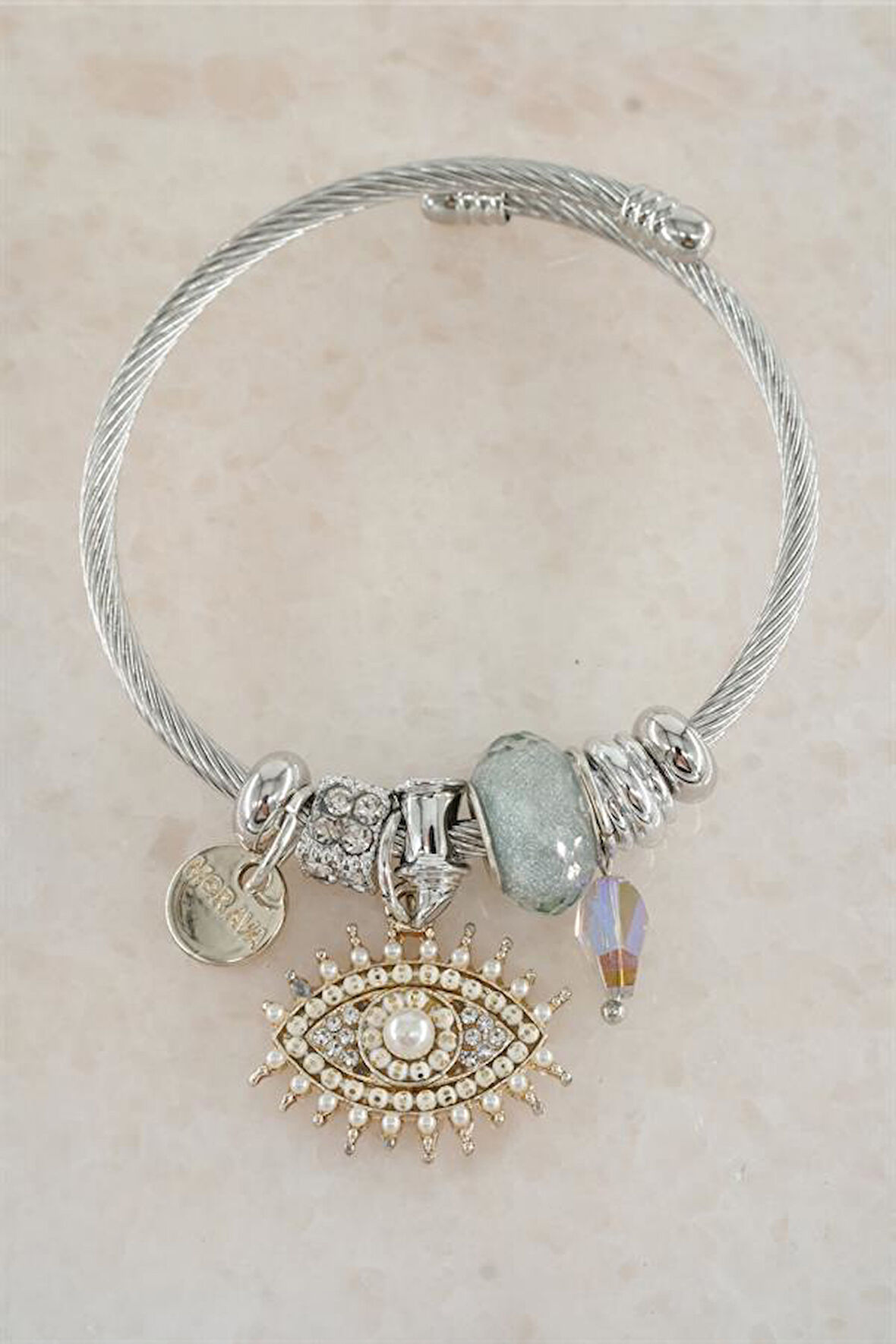 Kadın 316 L Çelik Karışık Figürlü Charm Bileklik   TKR001