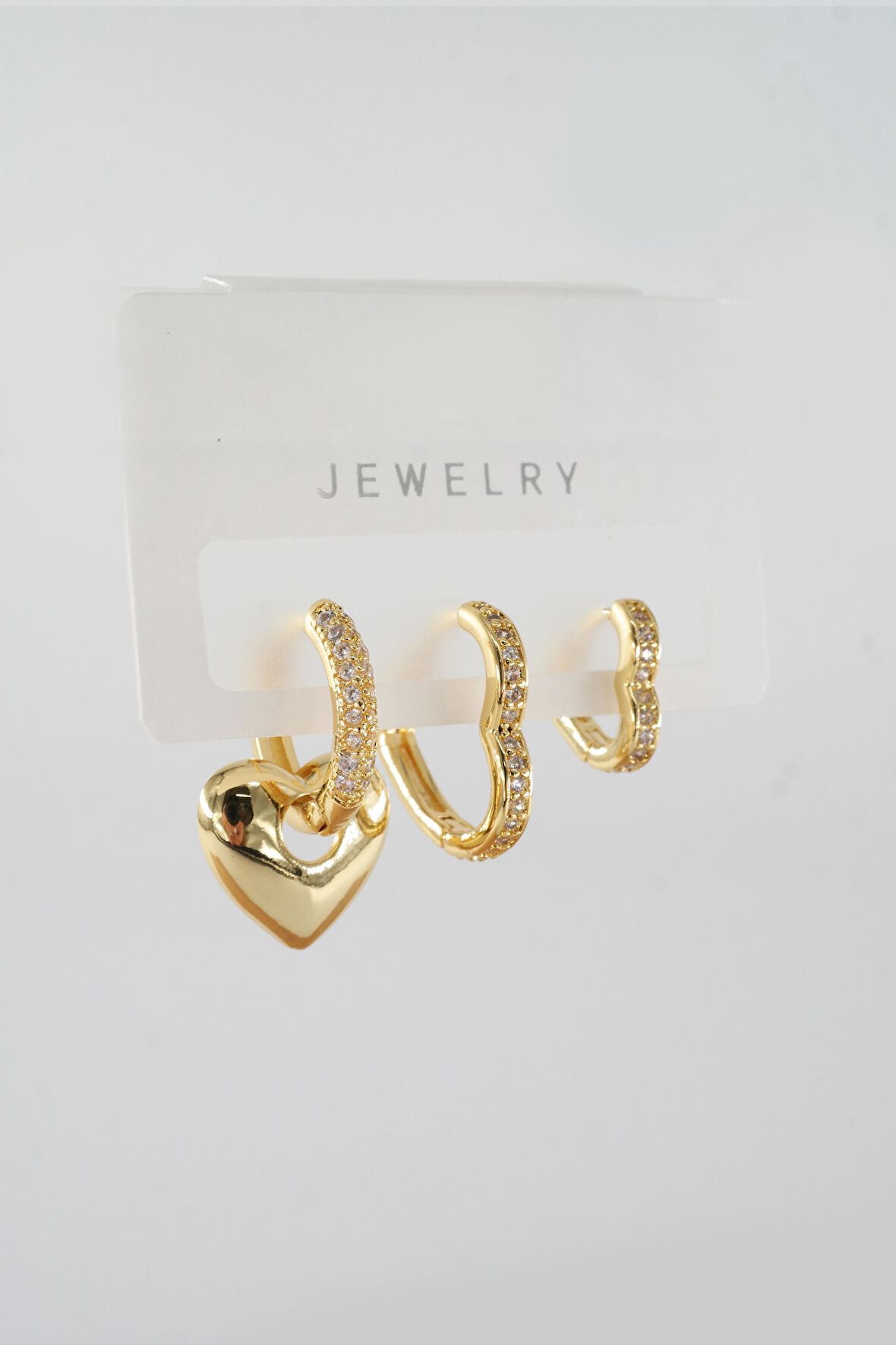 Kadın Vip Seri Baget Zirkon Taşlı Karışık Figürlü 3'lü Küpe  zrk00547