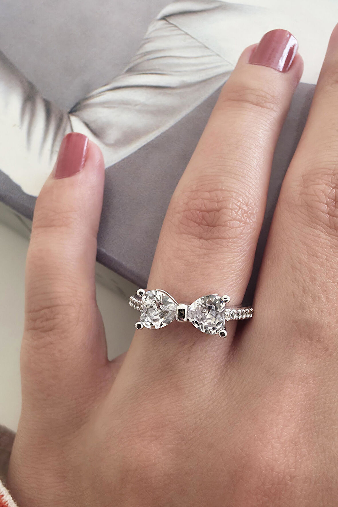 Kadın Vip Seri Baget Zirkon Taşlı Numarasız Ayarlanabilir Yüzük