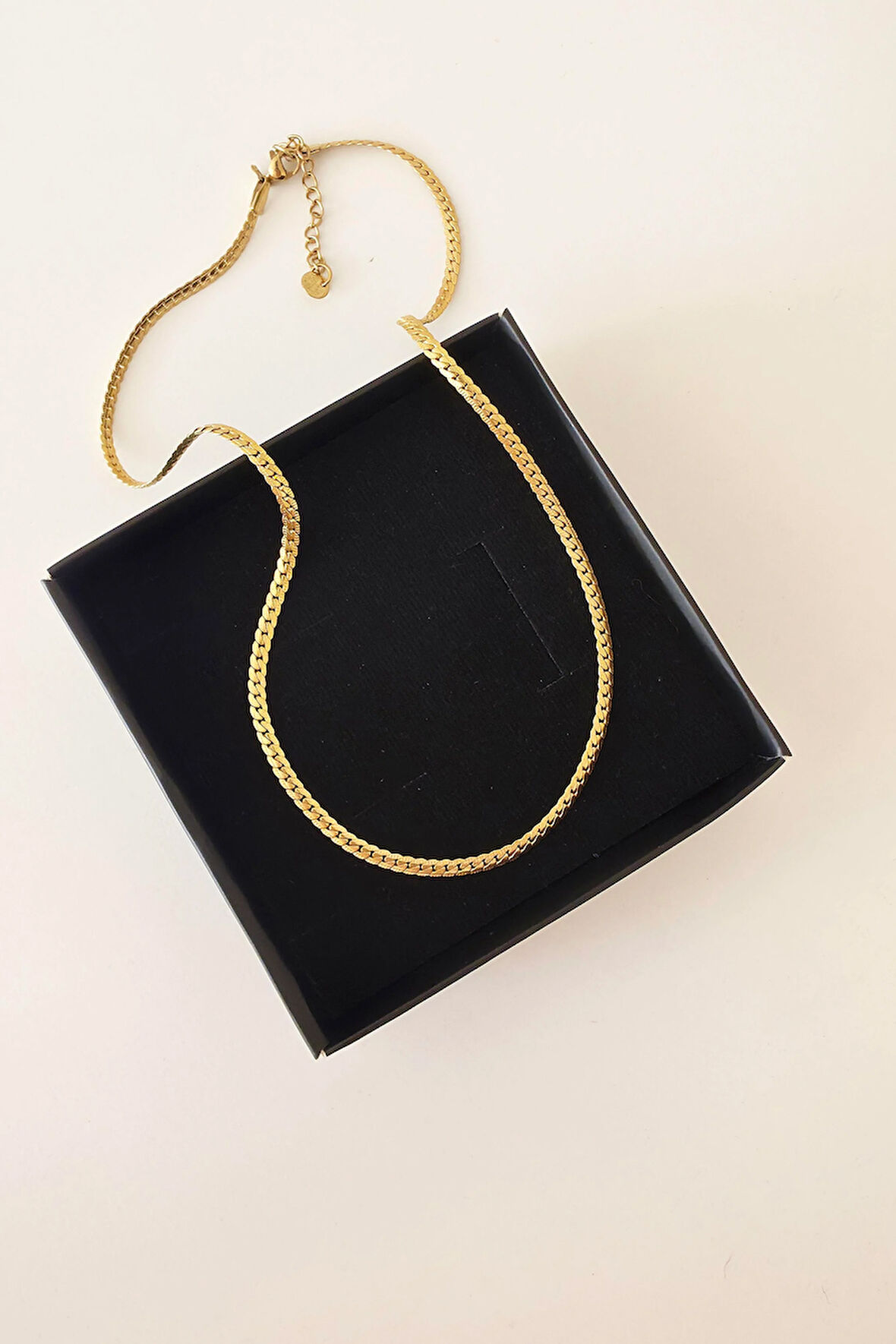 316 L Çelik Antialerjenik Kararmaz Kolye  45+7 cm