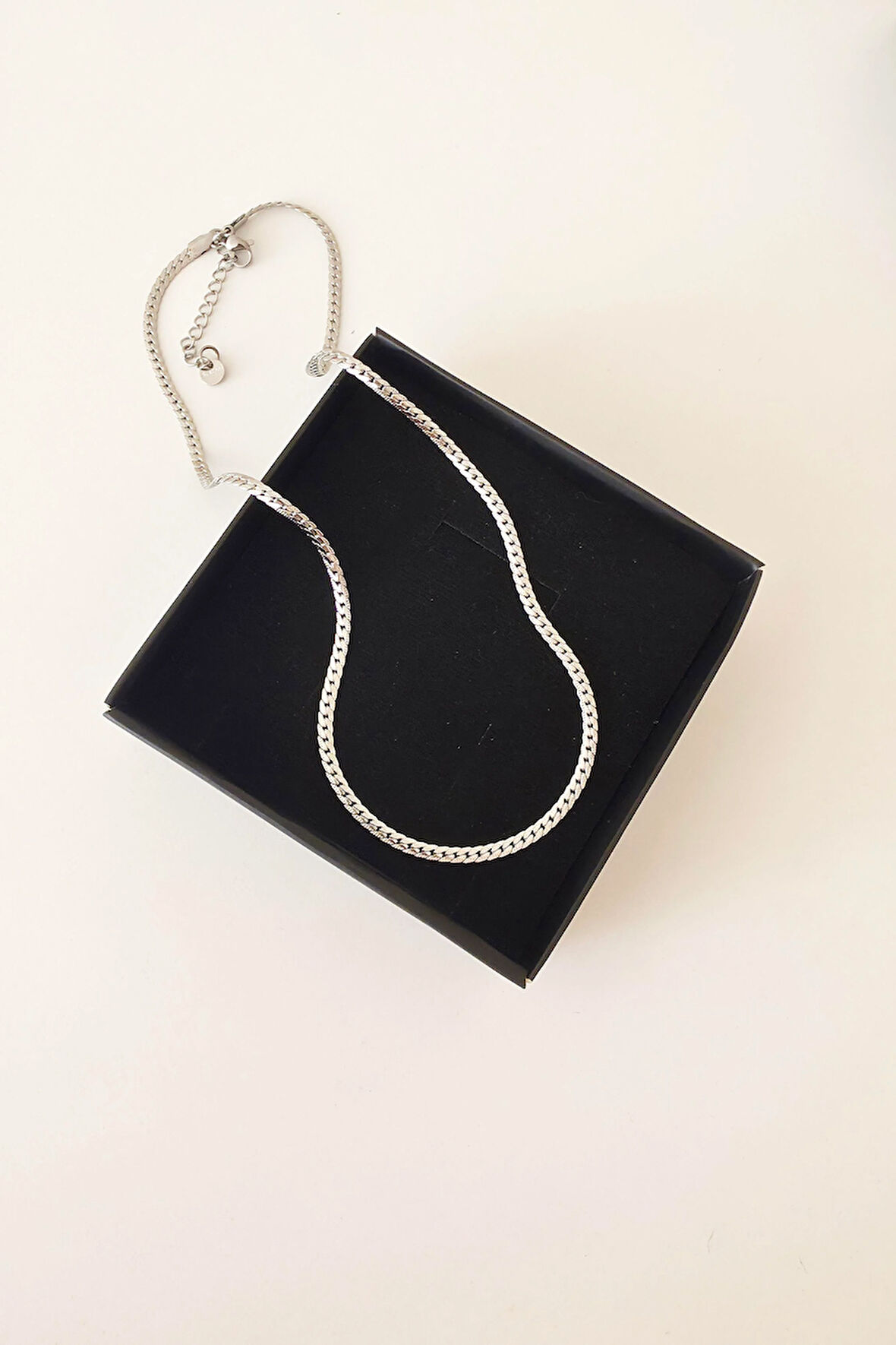 316 L Çelik Antialerjenik Kararmaz Kolye  45+7 cm