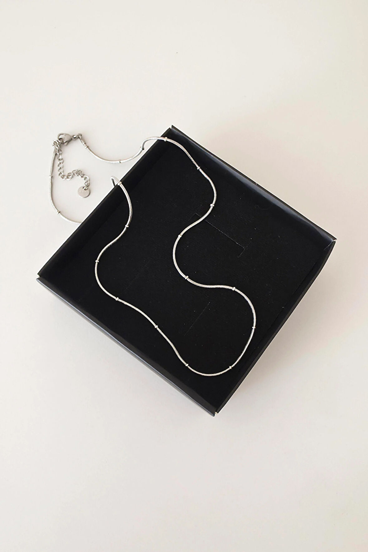 316 L Çelik Antialerjenik Kararmaz Yılan Kolye  45+7 cm