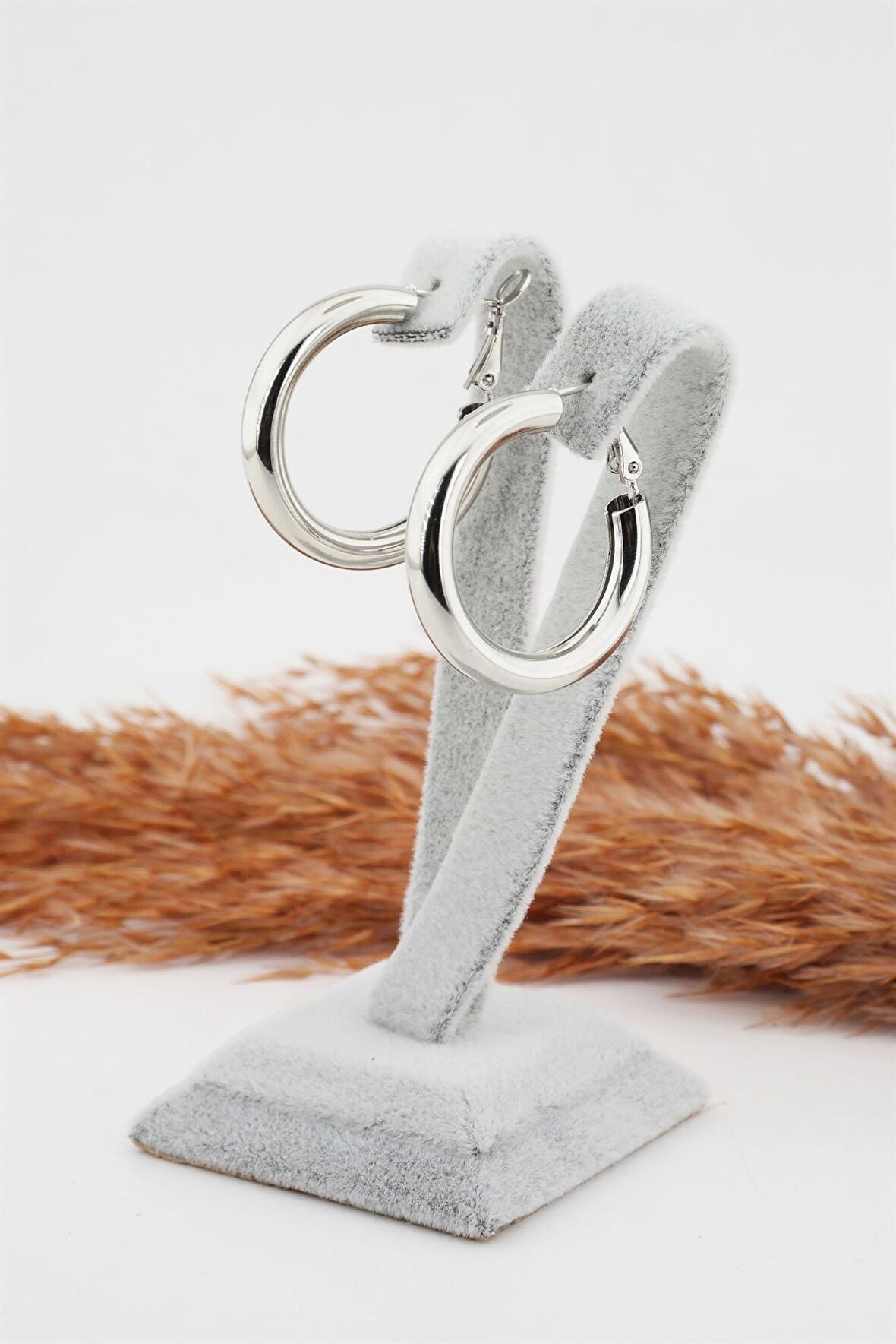 Kadın Klipsli Halka Küpe