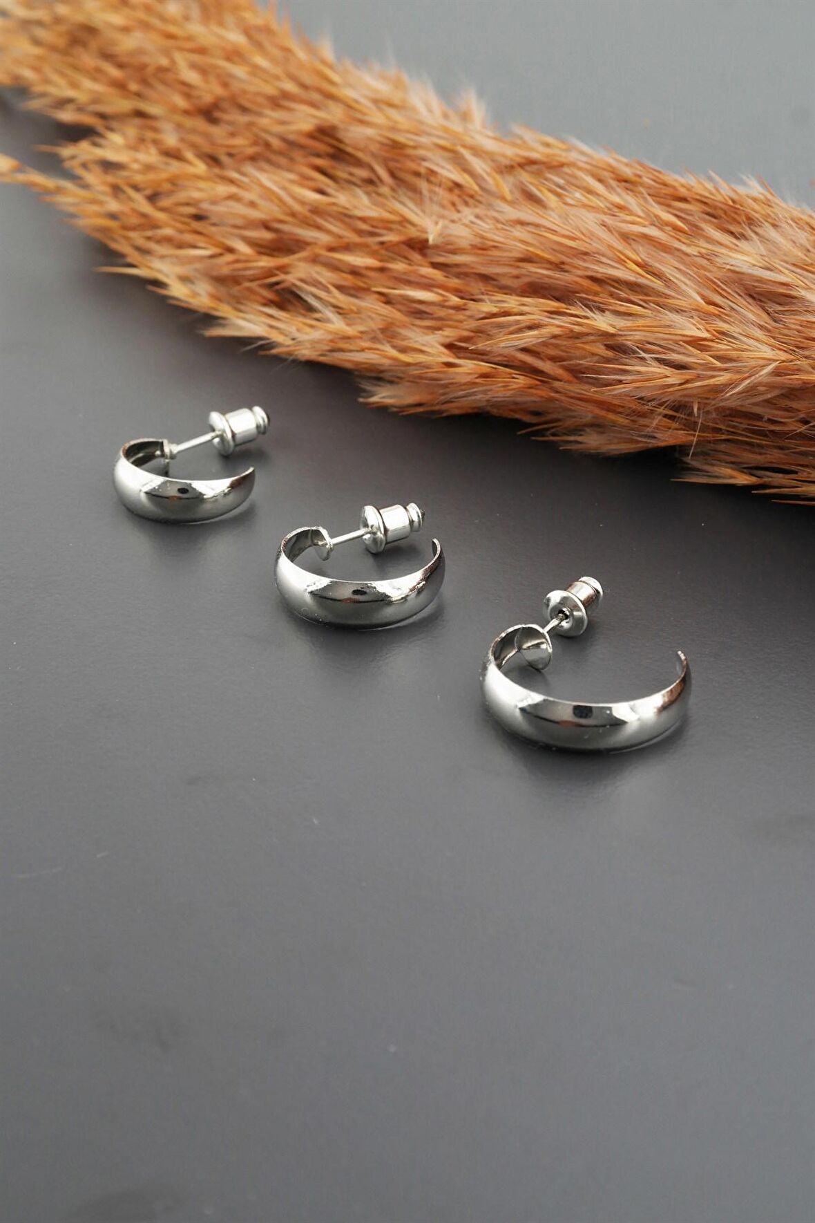 Kadın Basic 3 Boy 3'lü küpe Seti