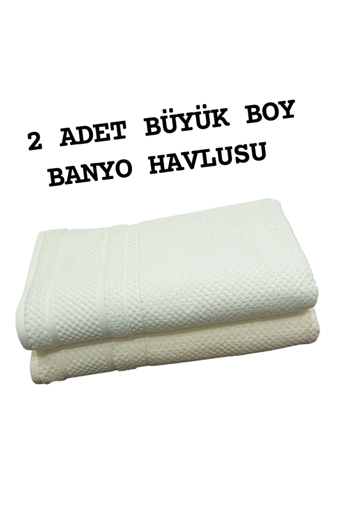 2 Adet Büyük Boy Banyo Havlusu 90x150 cm